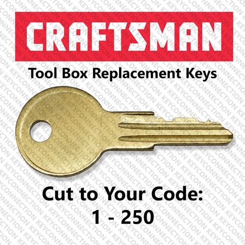 Craftsman toolbox key - key, cut