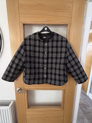 Zara boucle jacket quilted - zara,