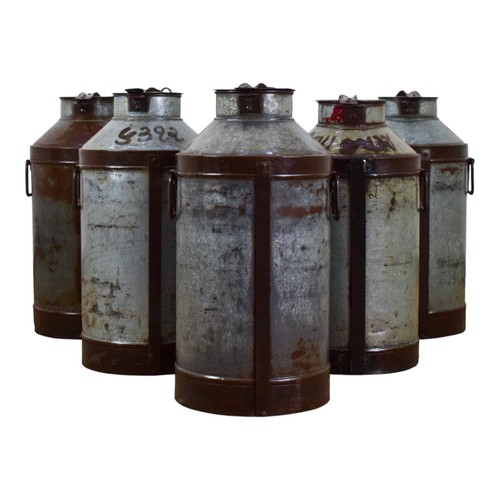 Large vintage metal milk - vintage,