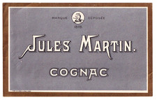 1890s JULES MARTIN, COGNAC, FRANCE COGNAC LIQUOR LABEL