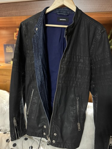 Diesel men black leather - men’s,