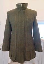 Joules Tweed Field Jacket Size 10 VGC Toad Green. A297