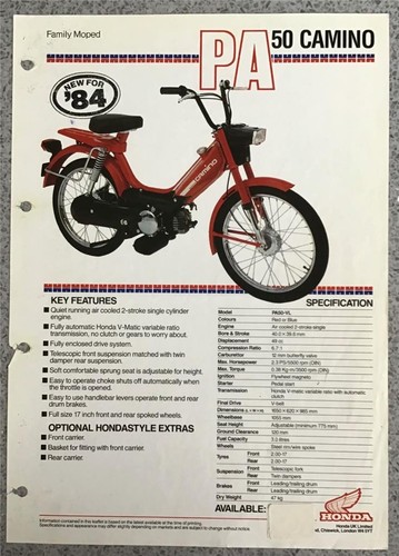 Honda pa50 camino family moped - pa50,