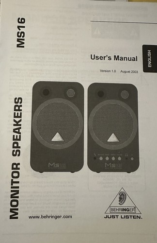 Behringer ms16 manual - ms16, plus