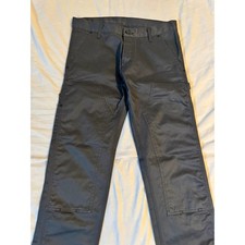 A.P.C x Carhartt Black Waxed Mission Cargo Pants W30