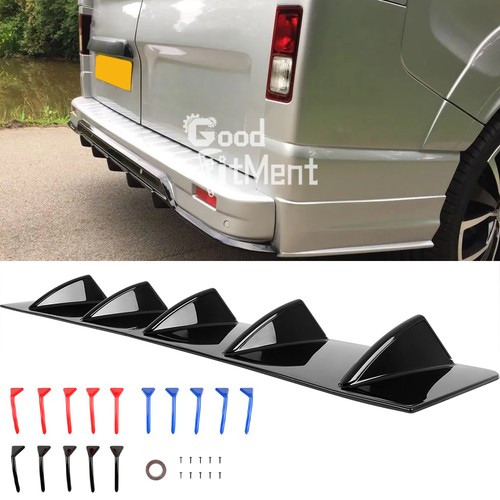 Gloss black rear bumper - black,