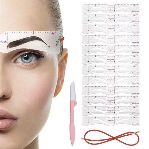 14pcs eyebrow stencils shaper - eyebrow,
