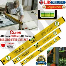 Spirit Level 3 Piece Professional Builders Aluminium DIY Long Set 400 600 1000mm