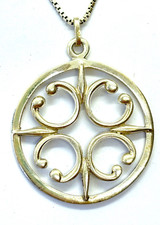 Vintage 1975 OLA M GORIE ST. Silver St Magnus Cathedral Cross Pendant 17.9 Grams