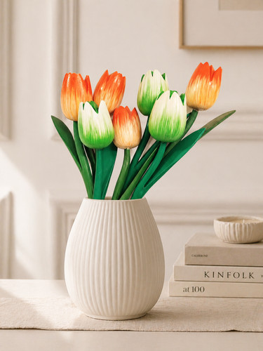 Tall wooden tulips - 7,