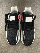 ⭐ Adidas 93 / 17 UK 9 EQT Support Boost Black White BB1234 Ultra Turbo Pink