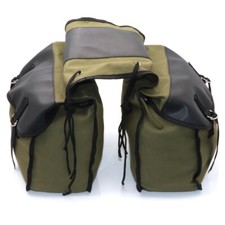 Motorbike Saddle Bag Motorcycle Canvas Waterproof Panniers Box Side Tools Bag 