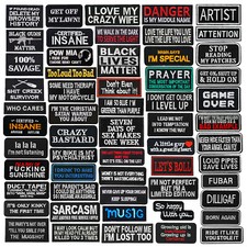 Words Slogan Embroidered Iron on Biker Motorcycle Patches Fabric Badge Sticker