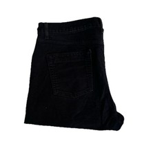 O849 M&S BLACK MENS MOLESKIN TROUSER W36/L31 Very Good Quality Condition Used