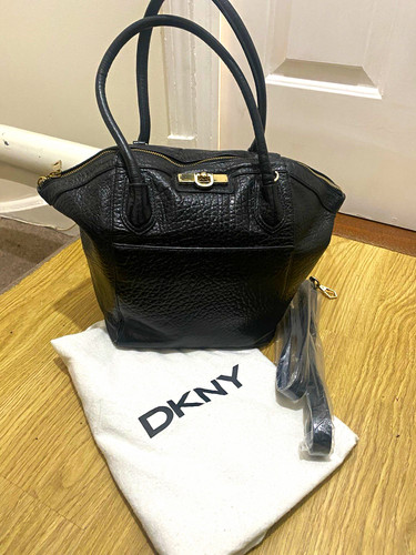 Dkny black pebbled leather - black,