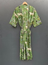 Green New Animal Print Kimono