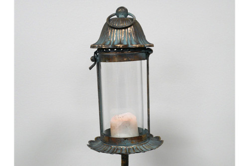 Garden stake lantern candle - lantern,