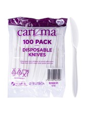 Carizma Plastic Reusable Knives (100 Per Pack) Wedding, Birthday, Parties etc.