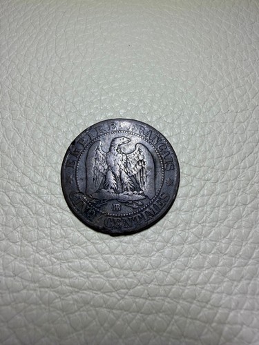 French centimes coin from - french, 5