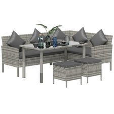 Outsunny 5Pcs Rattan Dining