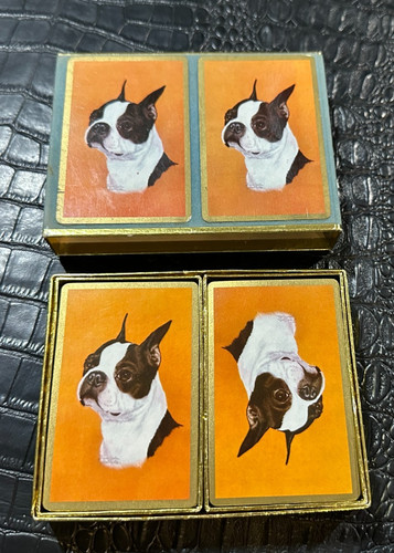 Vintage dog double playing - vintage,