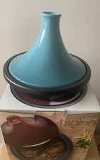 Le Creuset Cast Iron and Stoneware Tagine - 27cm Teal / Caribbean (New)
