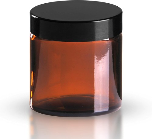 120ml glass jar - amber,