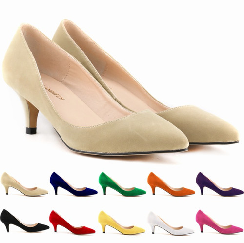 Womens mid kitten heel ladies - heel,