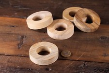 Set of 5 Wooden Ring Doughnuts