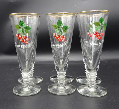 Vintage cherry glasses - cherry, b