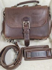 Saddleback Leather Co Square Satchel Briefcase Messenger Bag Dark Chocolate 