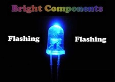 5 x Blue Flashing LED 3mm -