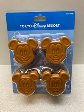 Tokyo Disney Resort 2024  Mickey Mouse Waffle Clip Set of 4  Park Food Shape
