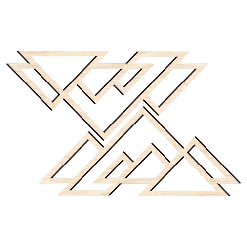 2pcs beige wooden wall - 2pcs, panels