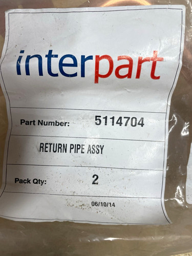 Interpart 5114704 return pipe - interpart,