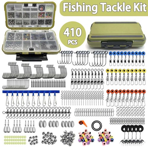 410pcs fishing tackle kit - fishing,
