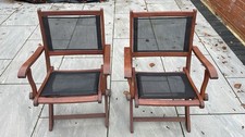 Garden Patio Reclining Wooden Chairs Set 