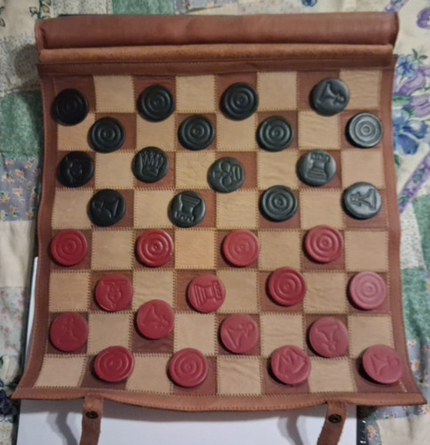 Leather roll checker - leather,