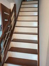 Solid Wood Oak Timber Stair Cladding 1000mm, Wooden Staircase Tread