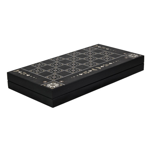 Wooden pearl design backgammon - wooden,