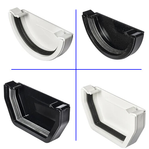 Gutter external stop - external, cap