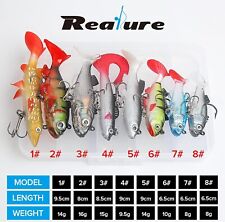 8 Weighted Jig Head Soft Plastic Lures Pike Perch Fishing Sharp Hooks 8-16g Bait