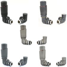 Radiator Valves Corner Modern Thermostatic TRV - Cascade | Hot Flow