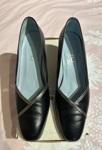 Women black leather van - black,