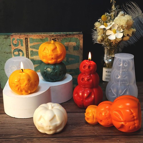 Halloween pumpkin candle - halloween, mold