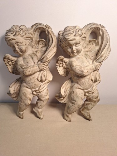 Cherub wall plaques - cherub, x2