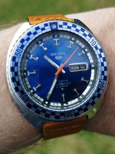 Vintage Seiko 5 Blue Rally