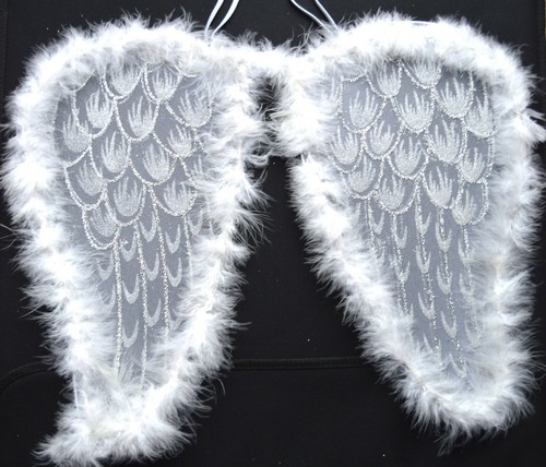 New white net angel wings - white,