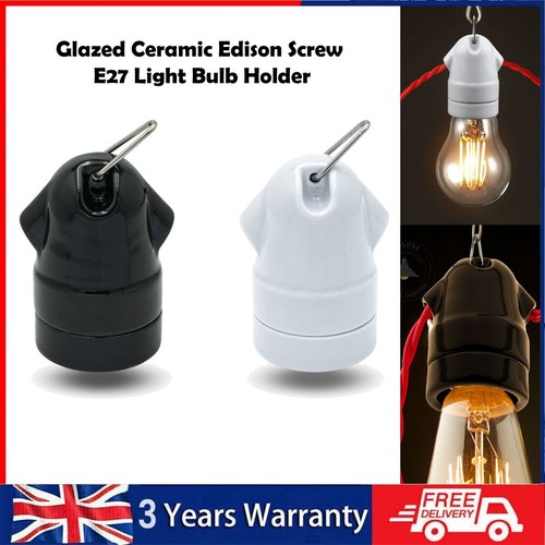 Glazed ceramic edison screw - ceramic,