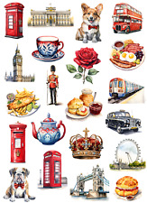London Baby Sticker Sheet, Planner Stickers, Journal Stickers